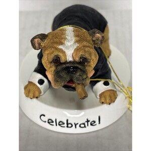 Zelda Wisdom Bulldog Figurine #4785 “Celebrate!”  2003  RARE New In Box Westland